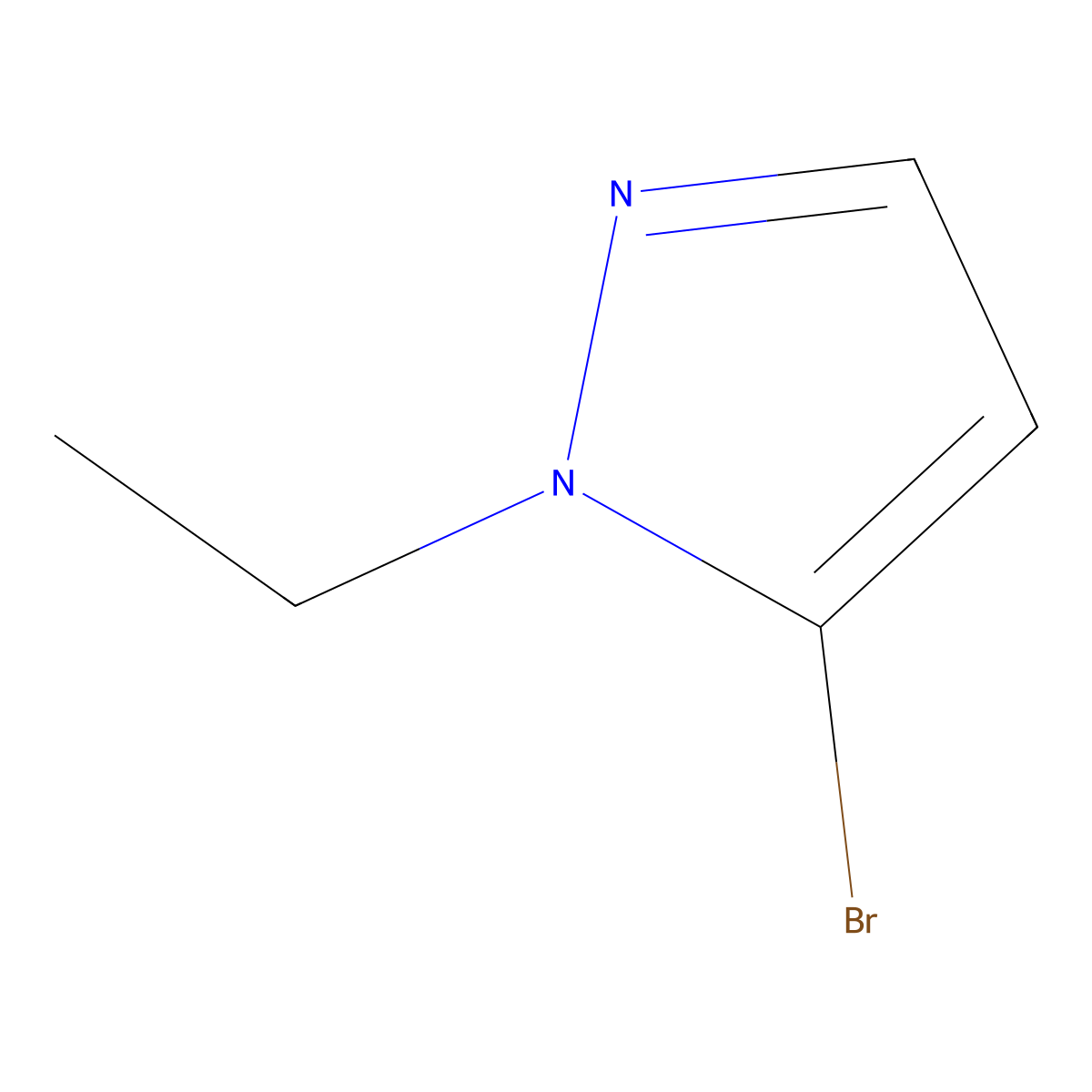 5-bromo-1-ethyl-1H-pyrazole molecular structure, CAS 1268334-99-1