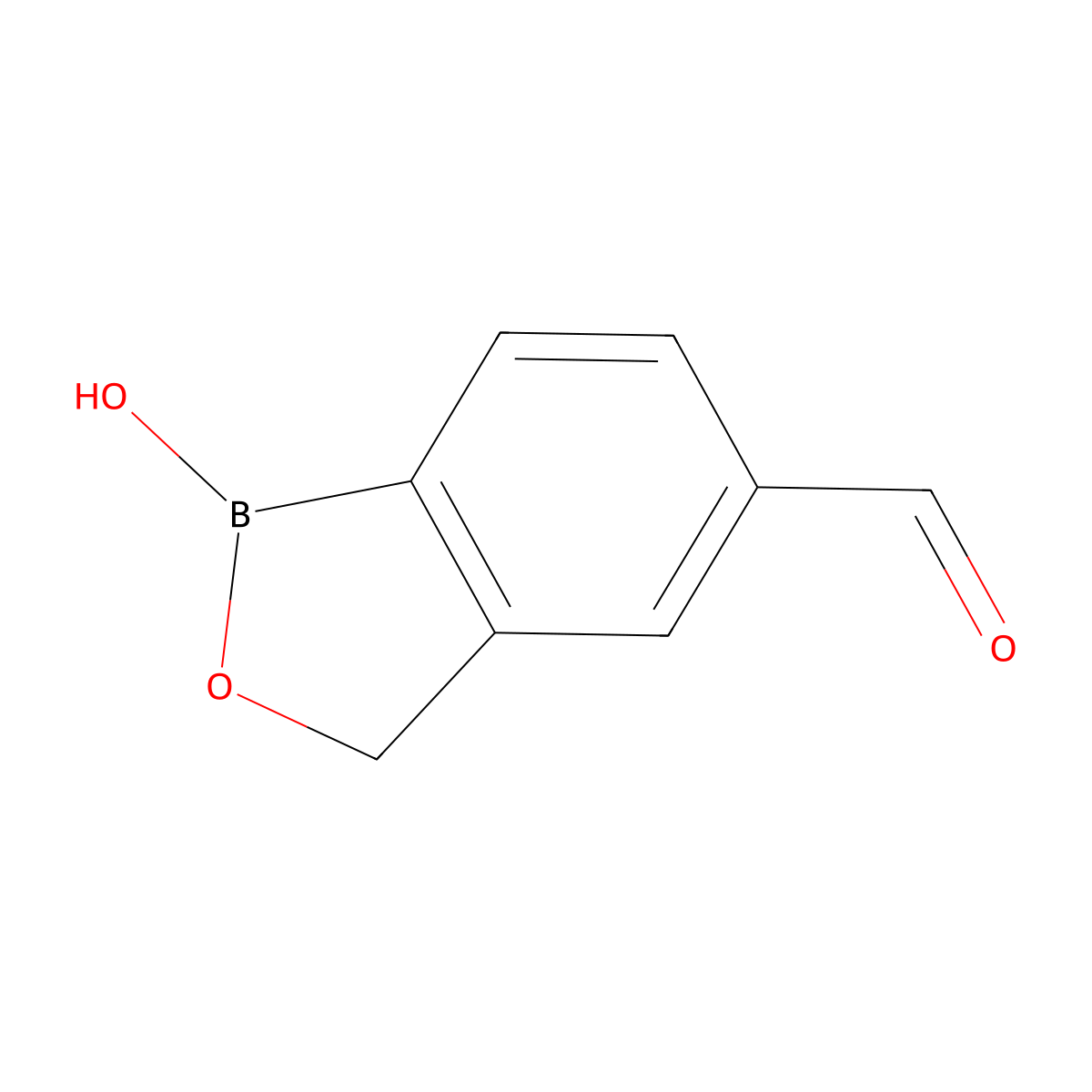 1-Hydroxy-1,3-dihydro-2,1-benzoxaborole-5-carbaldehyde molecular structure, CAS 1268336-37-3