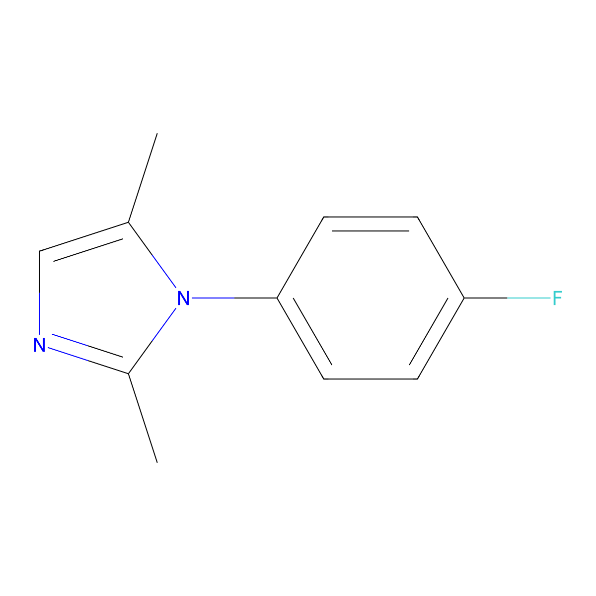 1-(4-Fluorophenyl)-2,5-dimethyl-1H-imidazole molecular structure, CAS 1268338-83-5