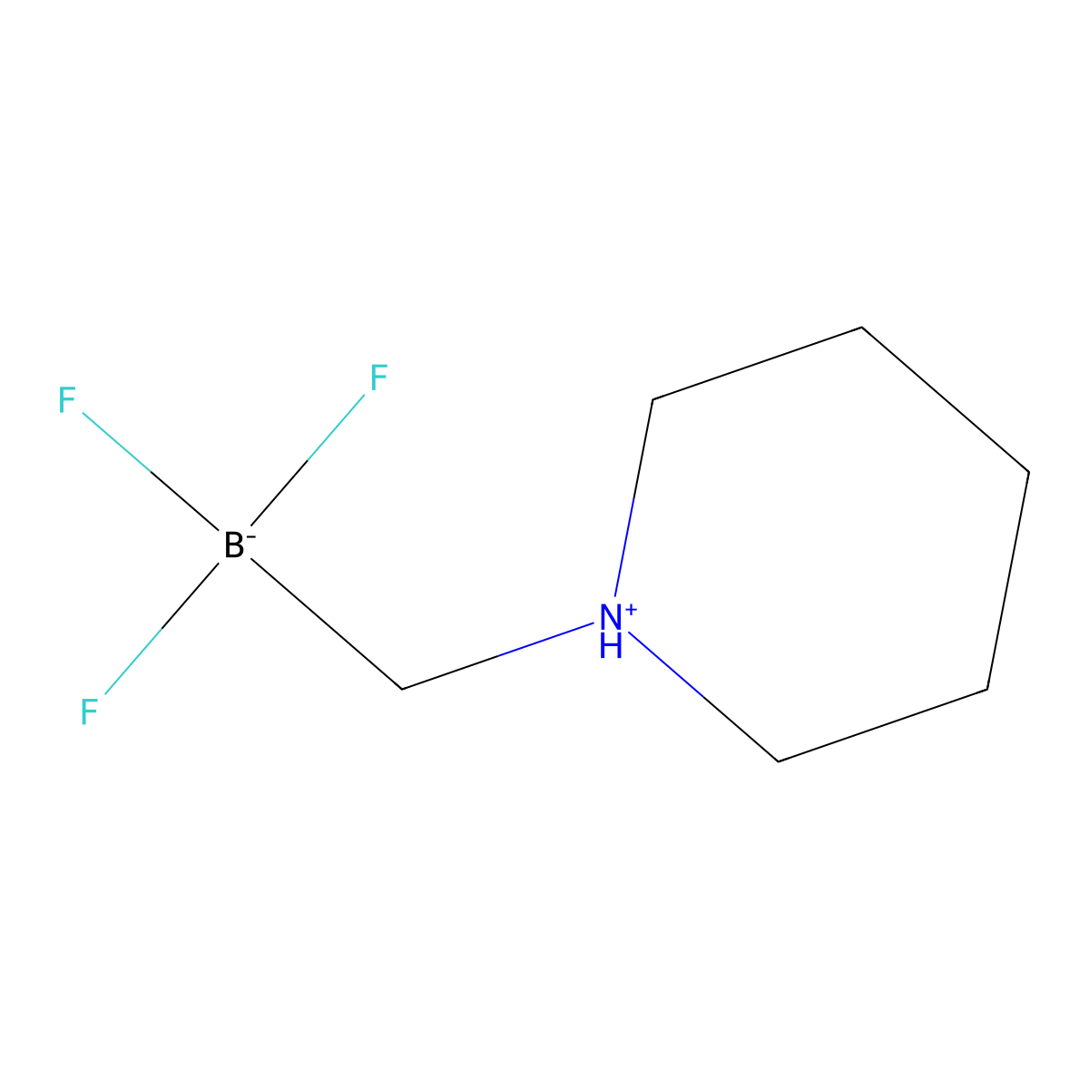 (Piperidinium-1-ylmethyl)trifluoroborate molecular structure, CAS 1268340-93-7
