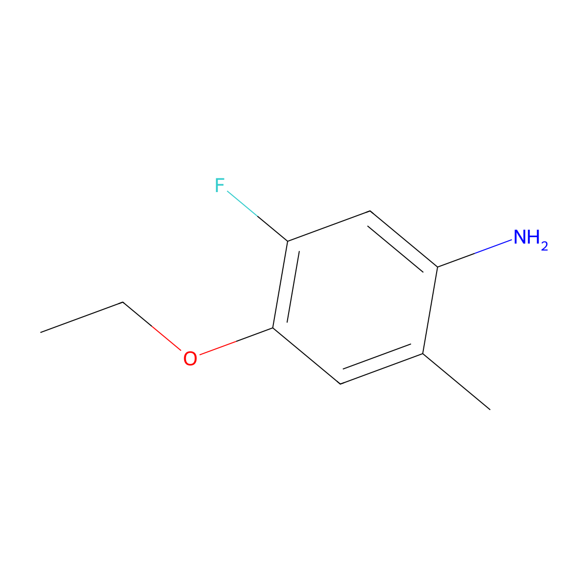 4-Ethoxy-5-fluoro-2-methylaniline molecular structure, CAS 1268380-44-4