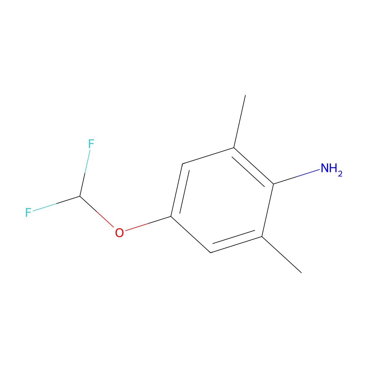 4-(Difluoromethoxy)-2,6-dimethylaniline molecular structure, CAS 1268380-92-2