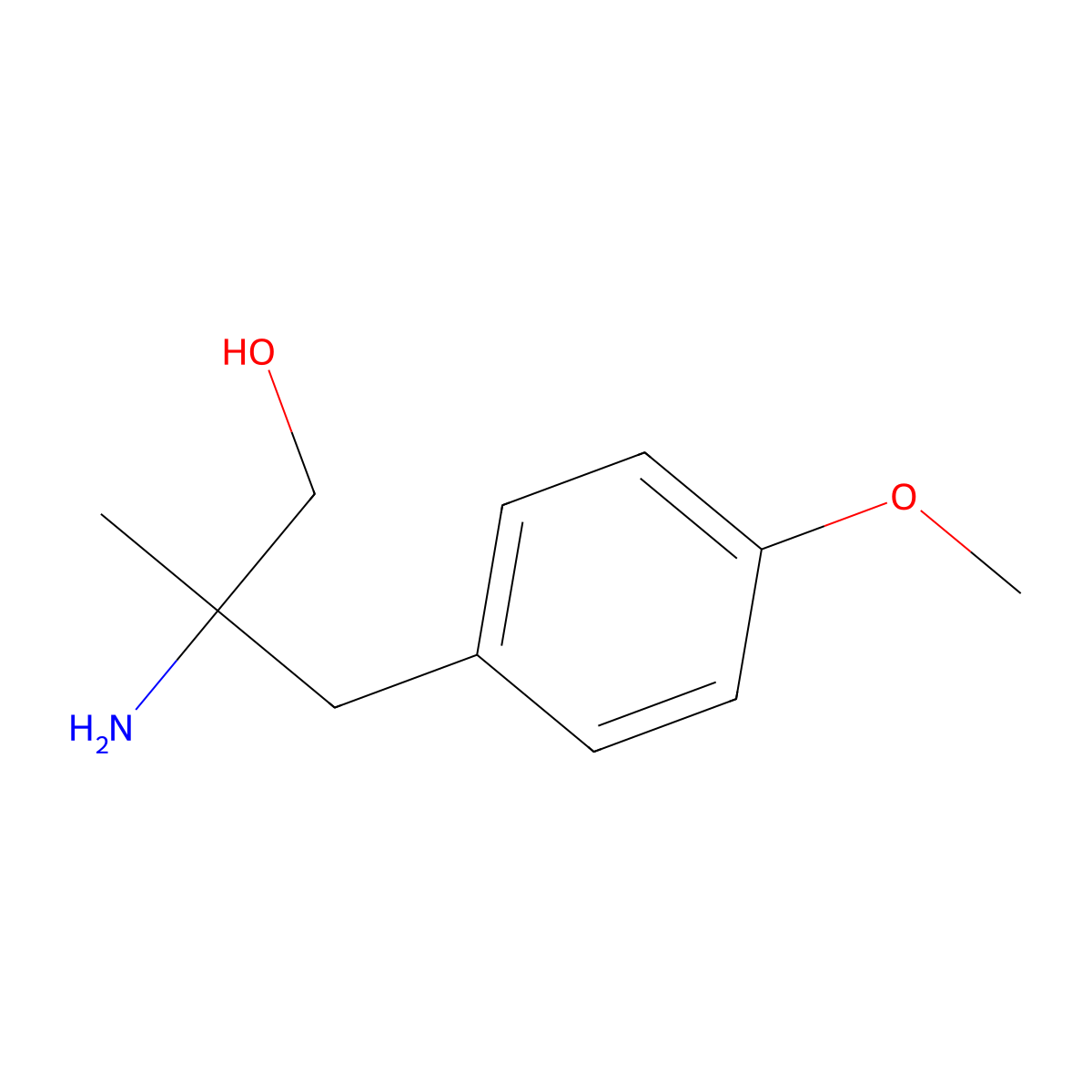 2-Amino-3-(4-methoxyphenyl)-2-methylpropan-1-ol molecular structure, CAS 1268388-13-1