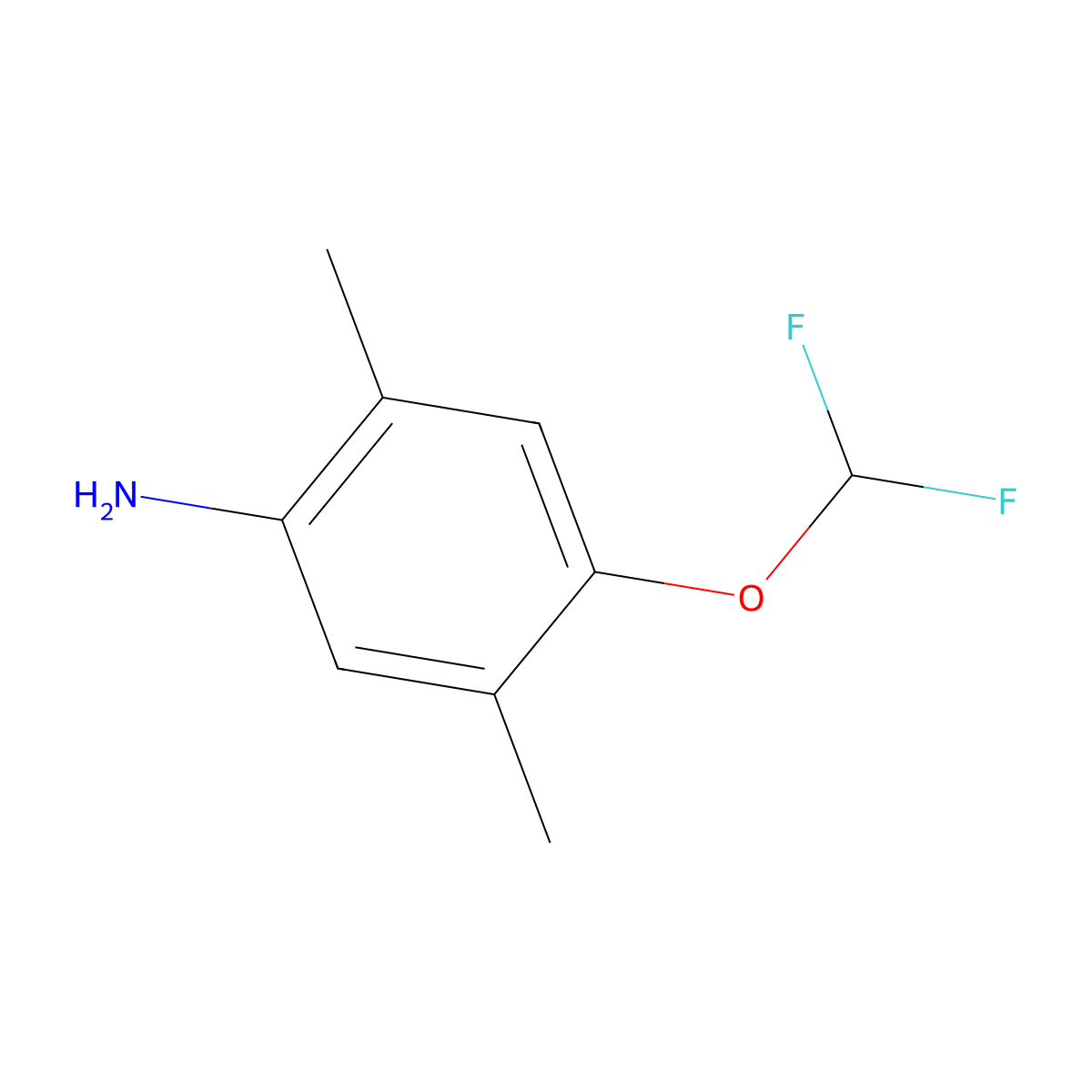 4-(Difluoromethoxy)-2,5-dimethylaniline molecular structure, CAS 1268388-19-7