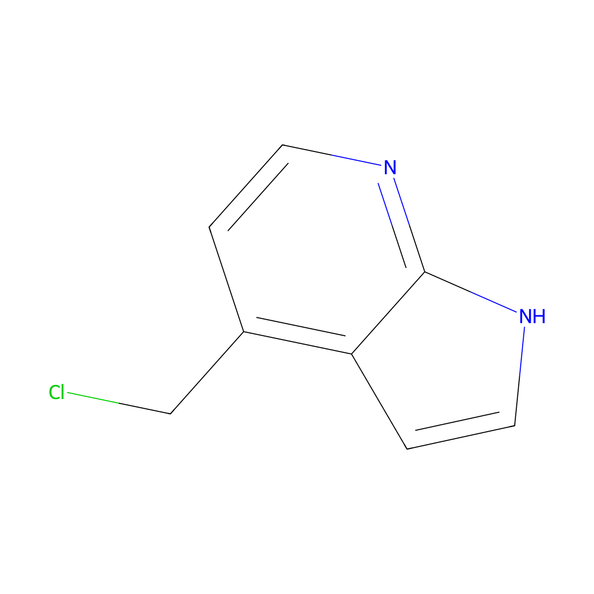 4-(Chloromethyl)-1H-pyrrolo[2,3-b]pyridine molecular structure, CAS 1268390-67-5