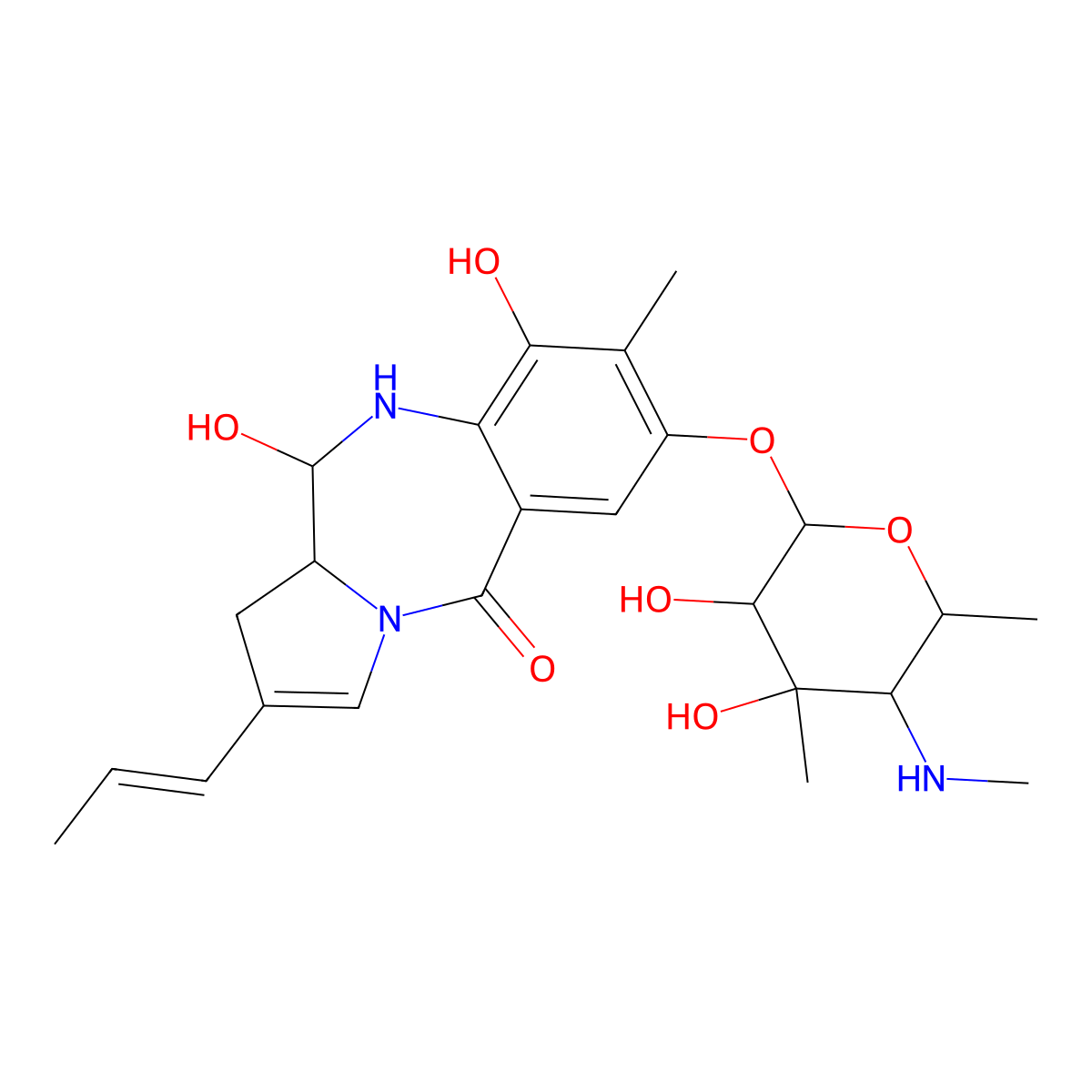 Sibiromycin molecular structure, CAS 12684-33-2
