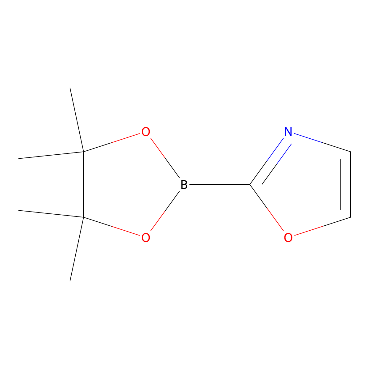 2-(4,4,5,5-Tetramethyl-1,3,2-dioxaborolan-2-YL)oxazole molecular structure, CAS 1268467-12-4