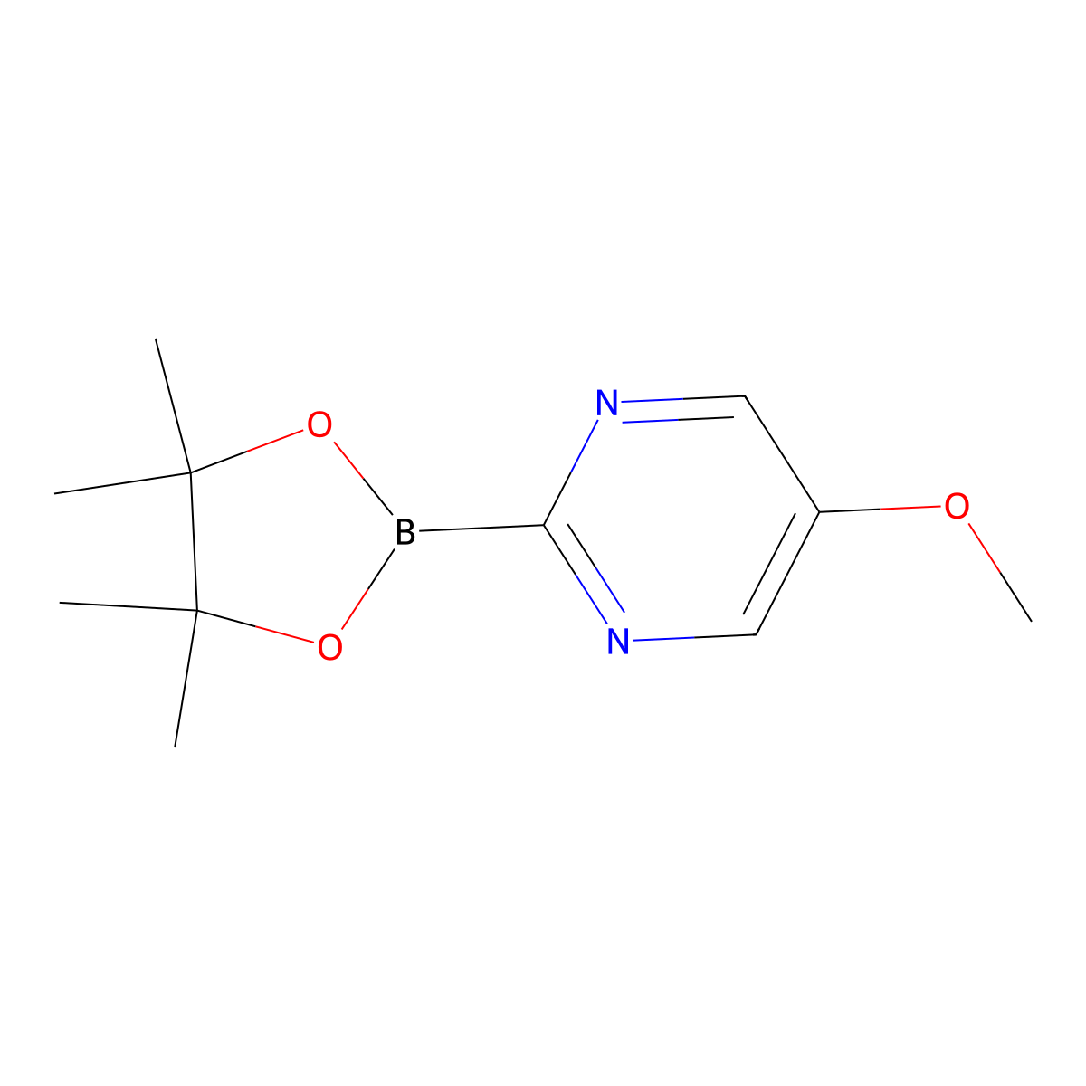 5-Methoxy-2-(4,4,5,5-tetramethyl-1,3,2-dioxaborolan-2-yl)pyrimidine molecular structure, CAS 1268467-16-8