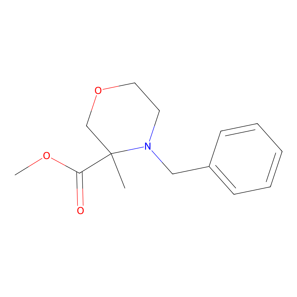 Methyl 4-benzyl-3-methylmorpholine-3-carboxylate molecular structure, CAS 1268475-18-8