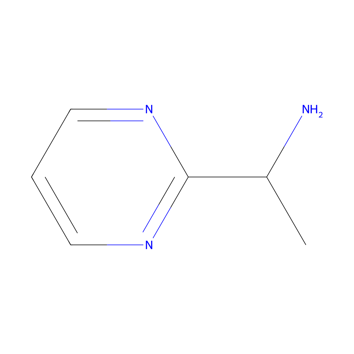 (S)-1-(Pyrimidin-2-yl)ethanamine molecular structure, CAS 1268492-93-8