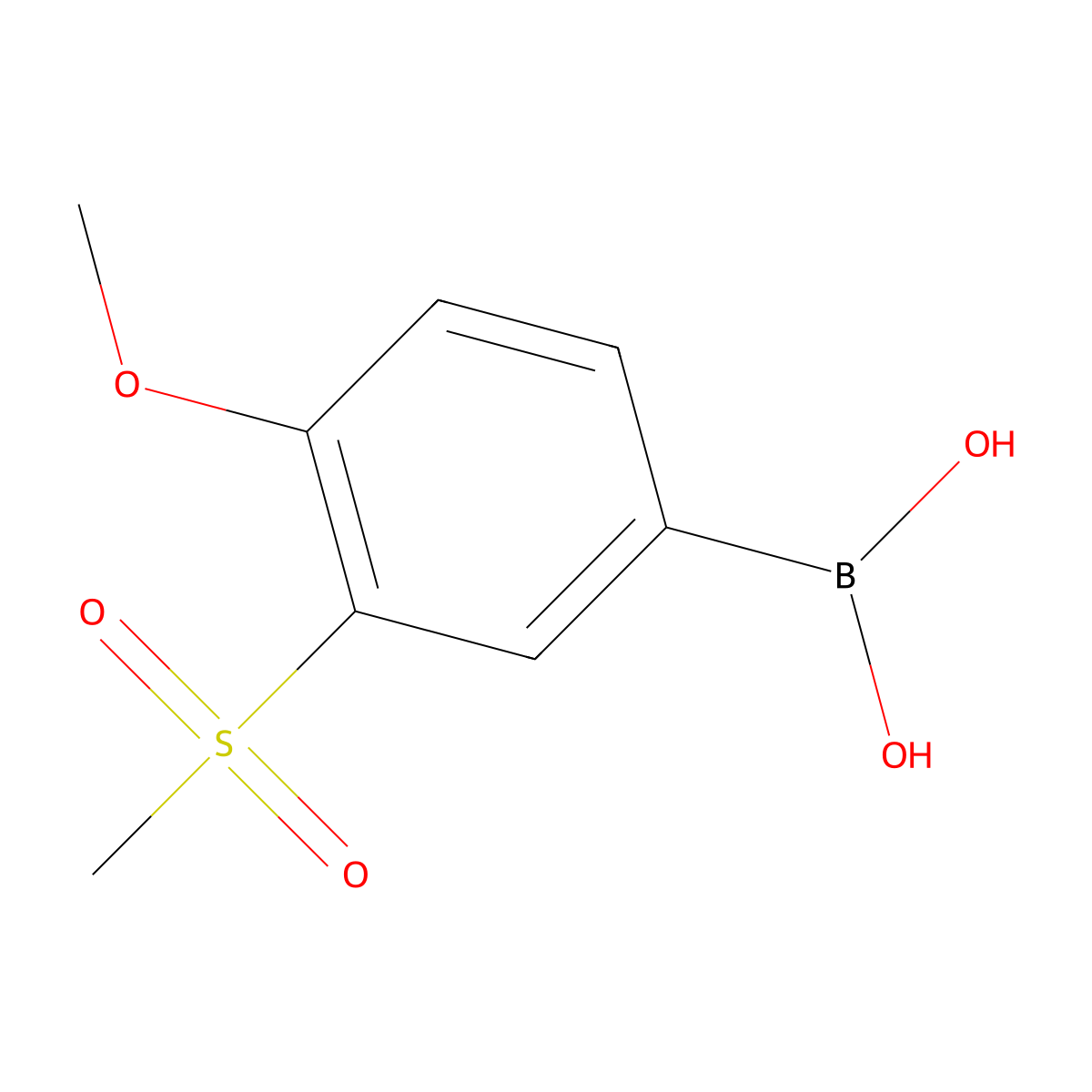 4-Methoxy-3-(methylsulfonyl)phenylboronic acid molecular structure, CAS 1268496-34-9