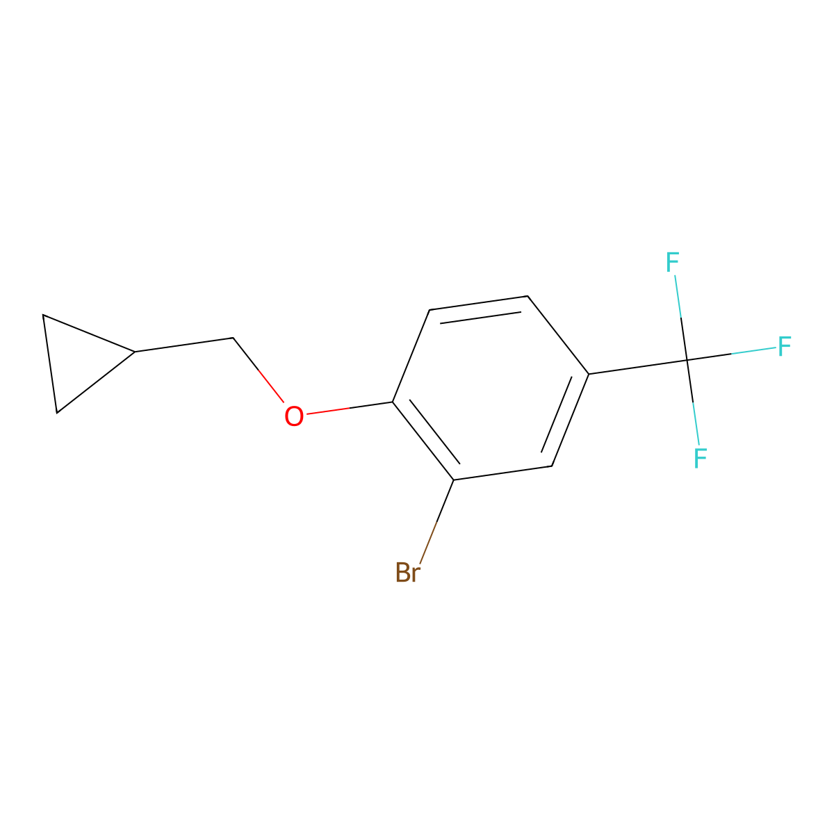 2-Bromo-1-cyclopropylmethoxy-4-trifluoromethyl-benzene molecular structure, CAS 1268511-86-9