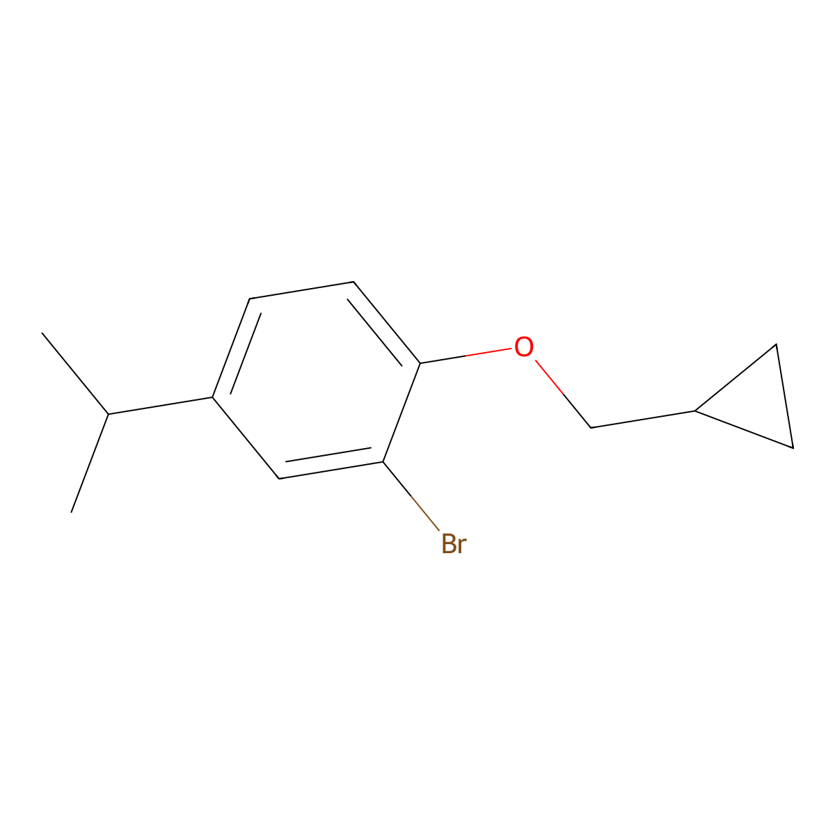 2-Bromo-1-(cyclopropylmethoxy)-4-isopropylbenzene molecular structure, CAS 1268511-90-5