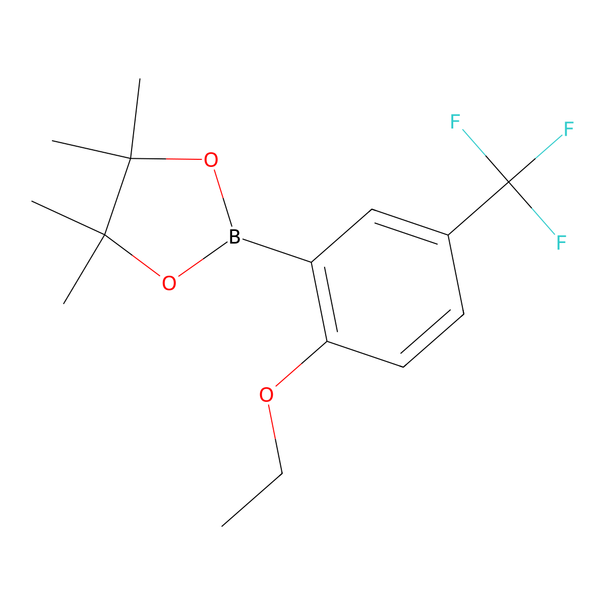 2-(2-Ethoxy-5-(trifluoromethyl)phenyl)-4,4,5,5-tetramethyl-1,3,2-dioxaborolane molecular structure, CAS 1268511-93-8