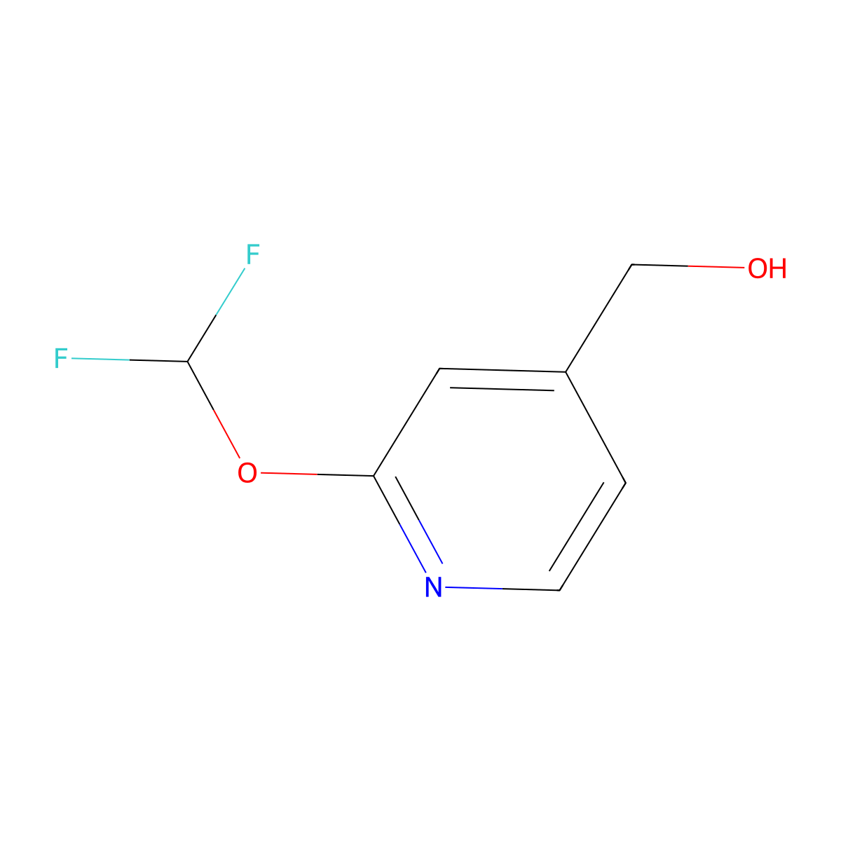 (2-(Difluoromethoxy)pyridin-4-yl)methanol molecular structure, CAS 1268516-11-5