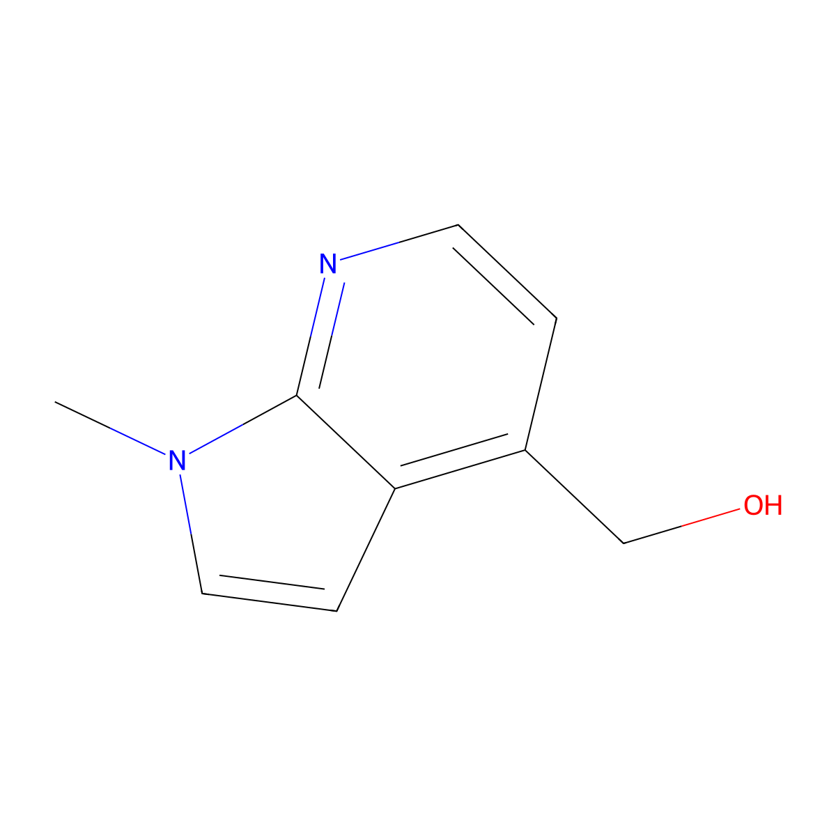 {1-methyl-1H-pyrrolo[2,3-b]pyridin-4-yl}methanol molecular structure, CAS 1268516-15-9