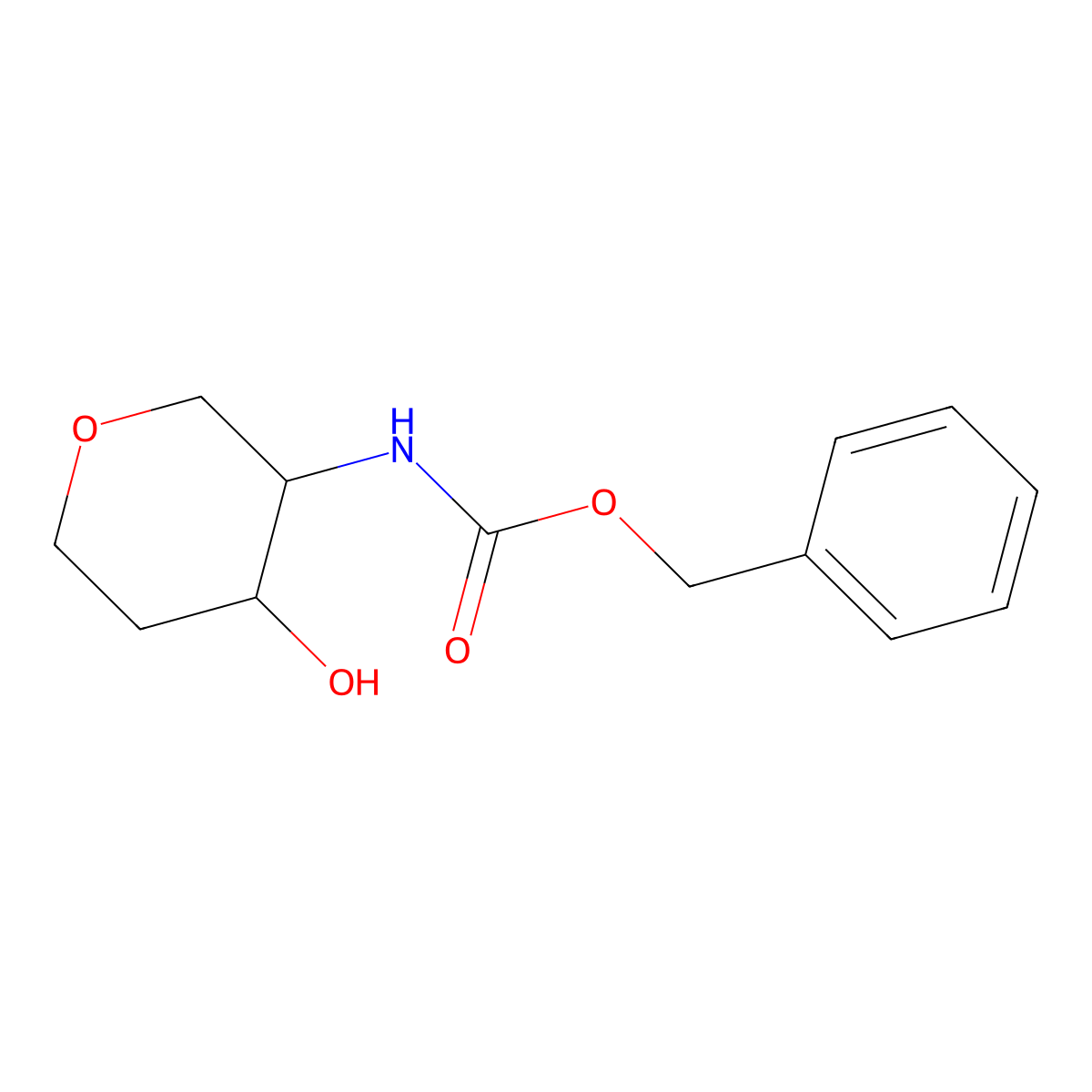 benzyl N-[(3S,4S)-4-hydroxytetrahydropyran-3-yl]carbamate molecular structure, CAS 1268516-33-1