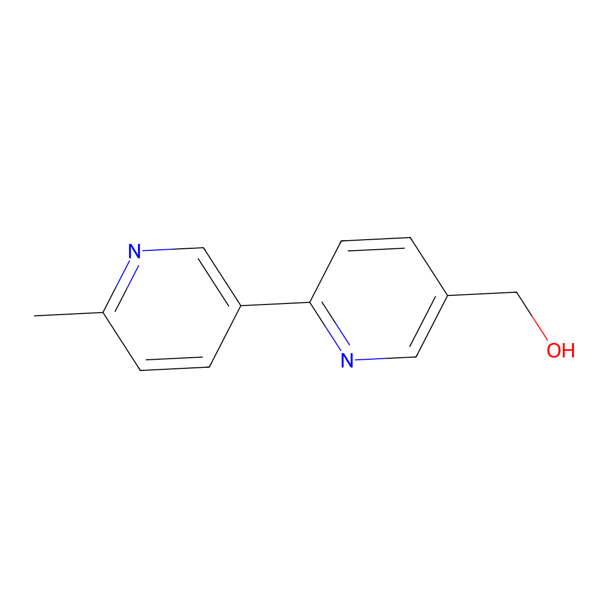 (6'-Methyl-2,3'-bipyridin-5-yl)methanol molecular structure, CAS 1268516-35-3
