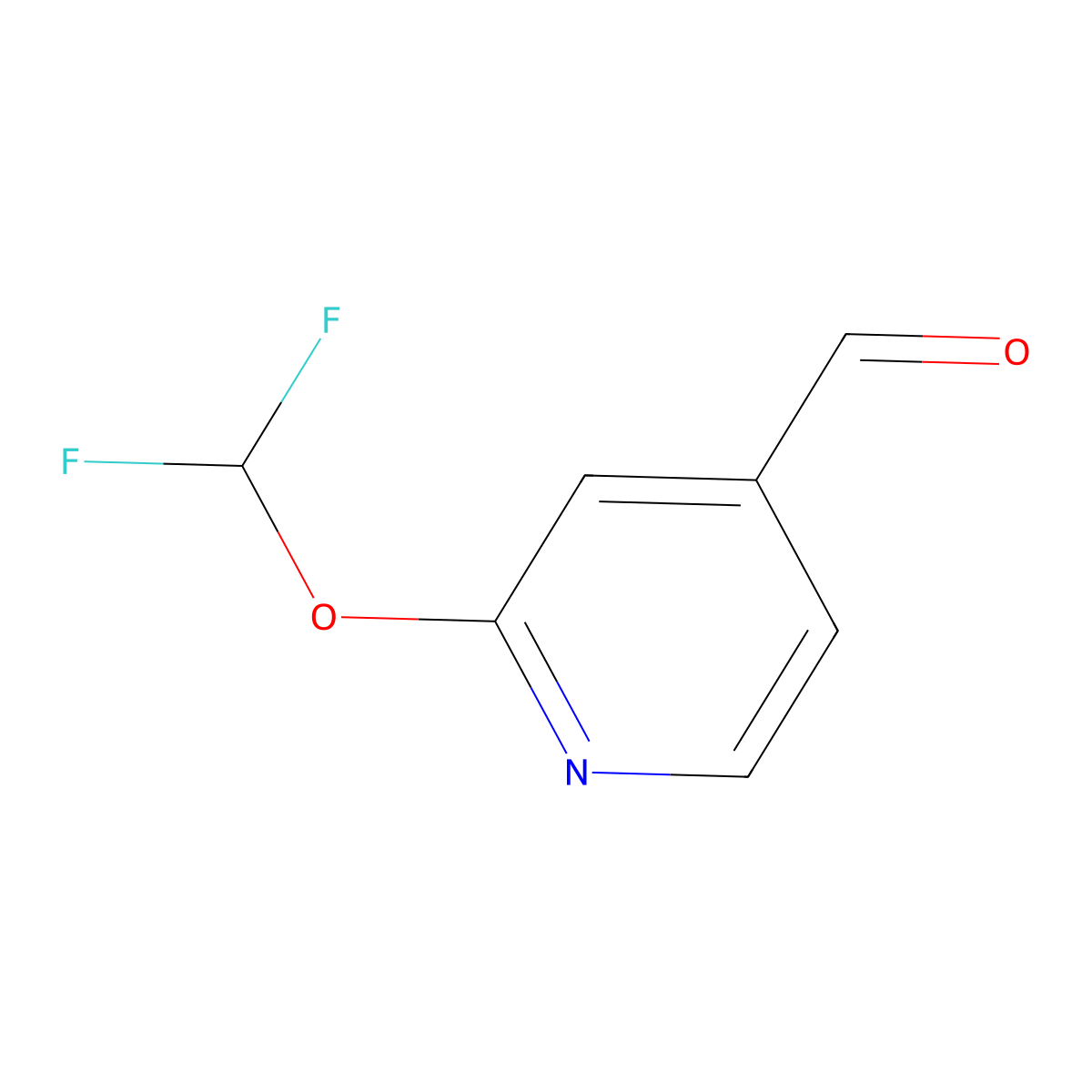 2-(Difluoromethoxy)isonicotinaldehyde molecular structure, CAS 1268517-83-4