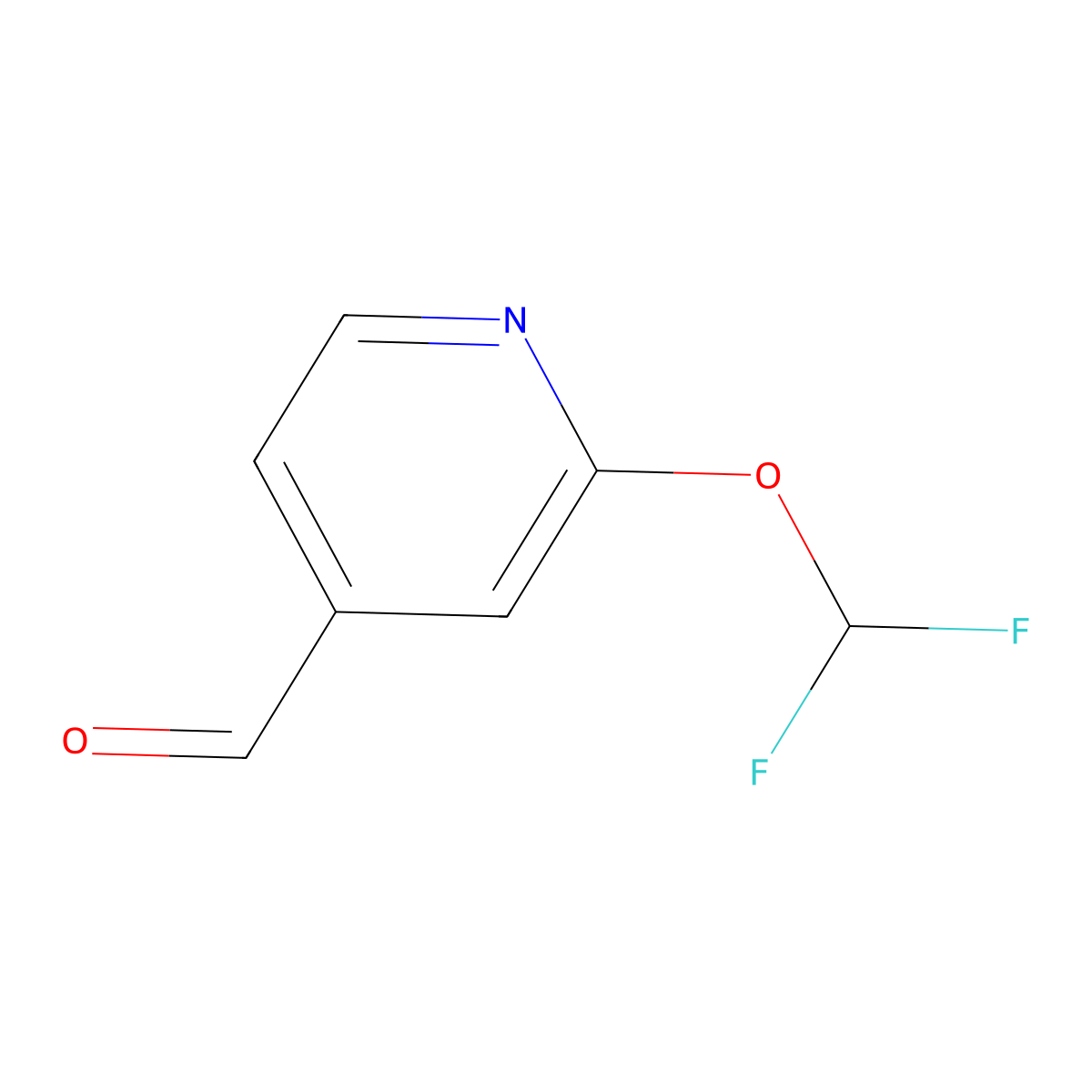 2-(Difluoromethoxy)isonicotinaldehyde molecular structure, CAS 1268517-83-4