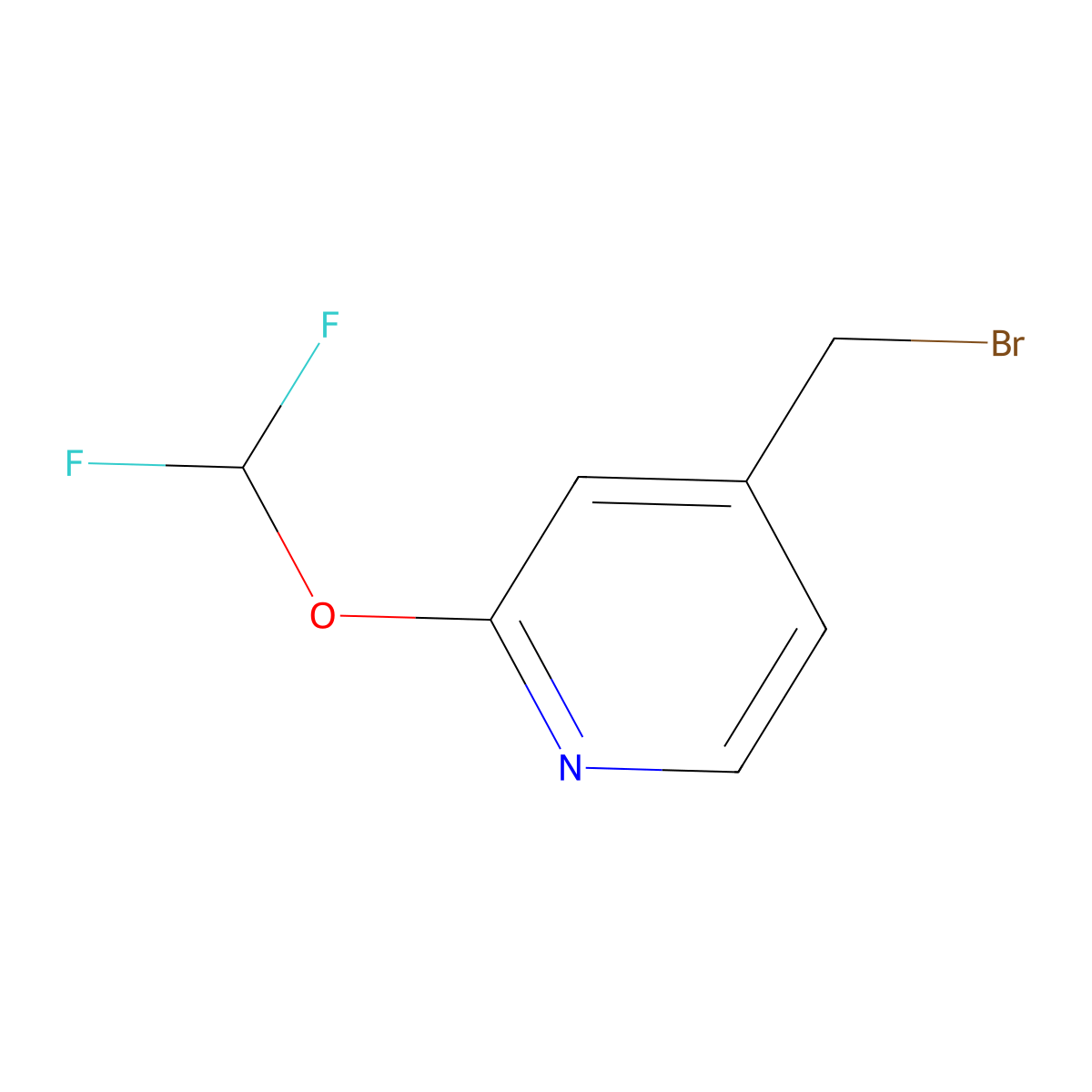 4-(Bromomethyl)-2-(difluoromethoxy)pyridine molecular structure, CAS 1268517-84-5