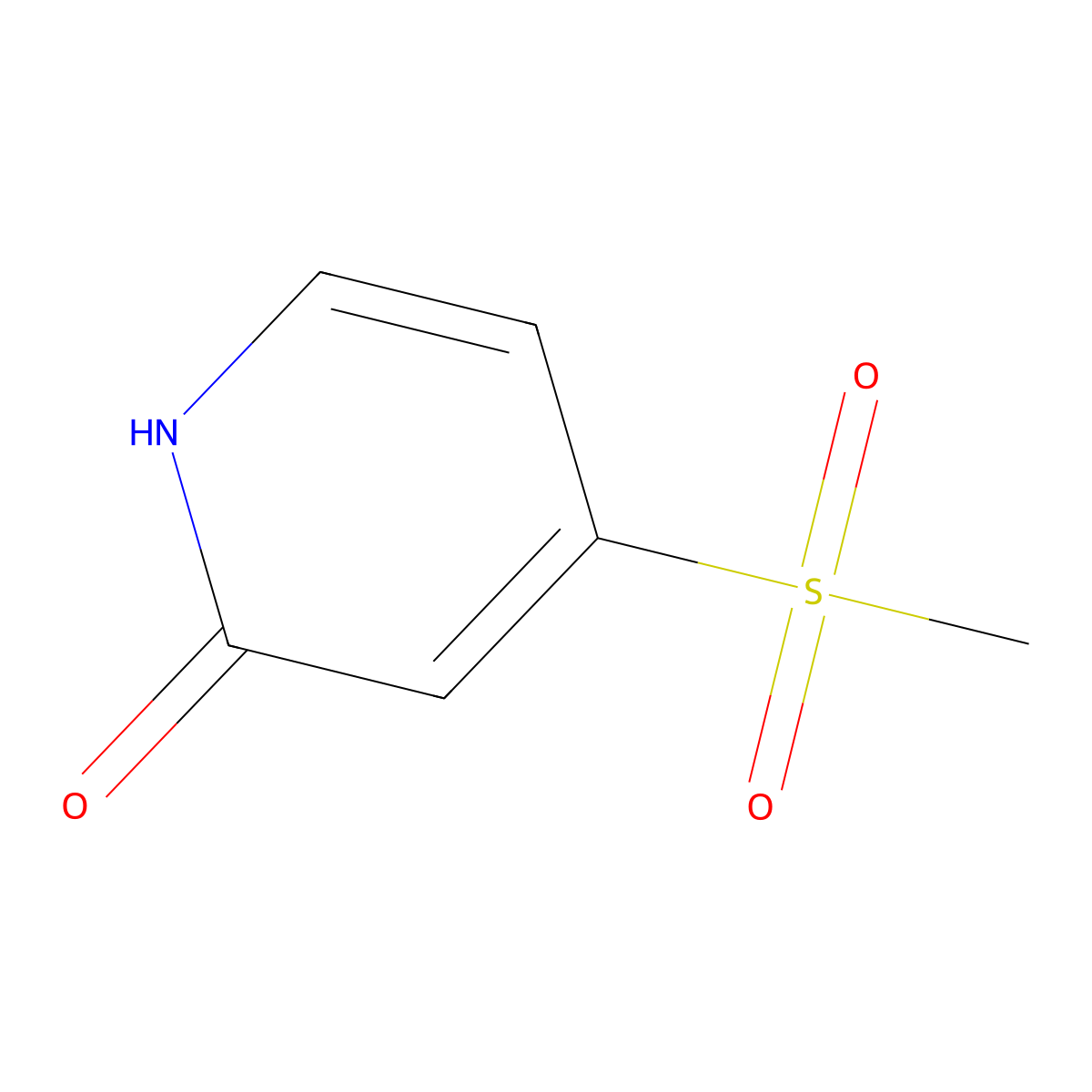 4-Methanesulfonyl-1,2-dihydropyridin-2-one molecular structure, CAS 1268519-33-0