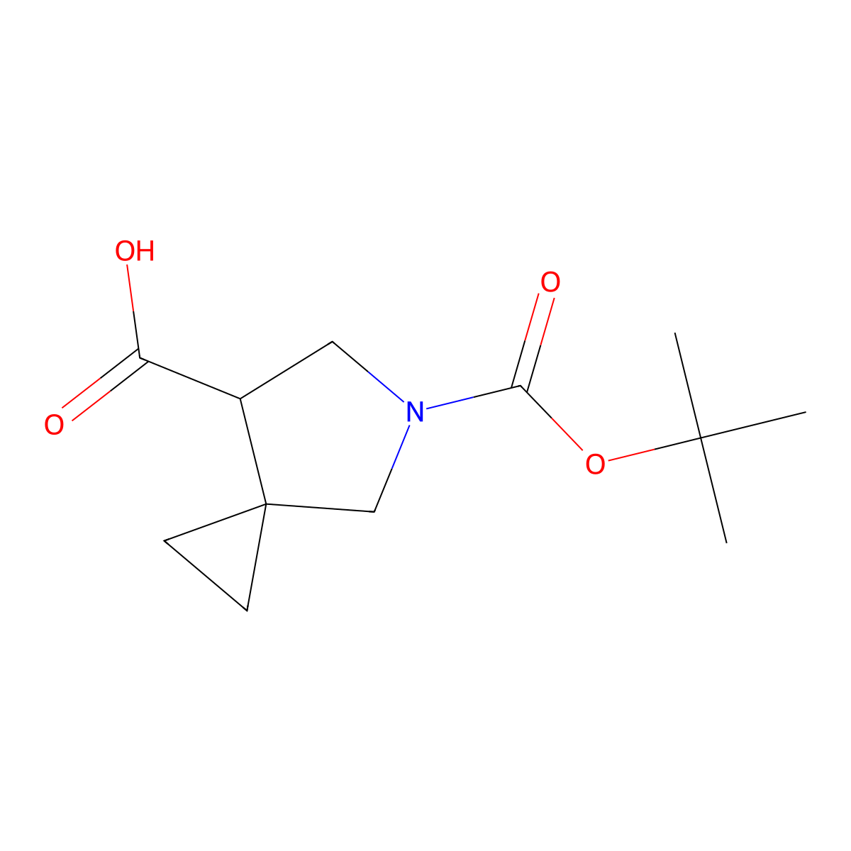 5-[(Tert-butoxy)carbonyl]-5-azaspiro[2.4]heptane-7-carboxylic acid molecular structure, CAS 1268519-54-5