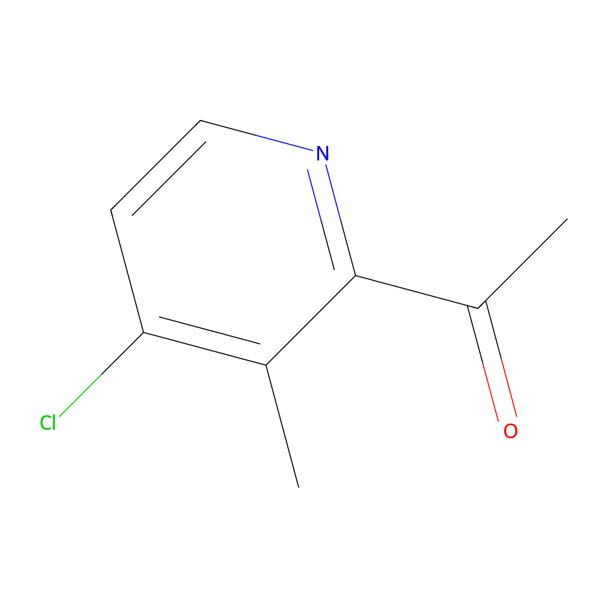 1-(4-Chloro-3-methylpyridin-2-YL)ethan-1-one molecular structure, CAS 1268519-62-5