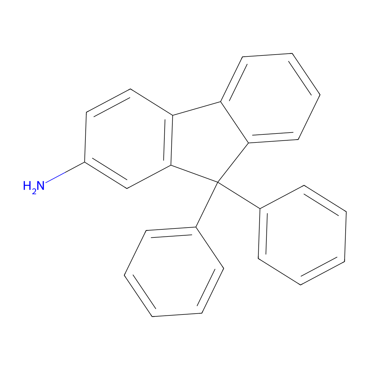 2-Amino-9,9-diphenylfluorene molecular structure, CAS 1268519-74-9