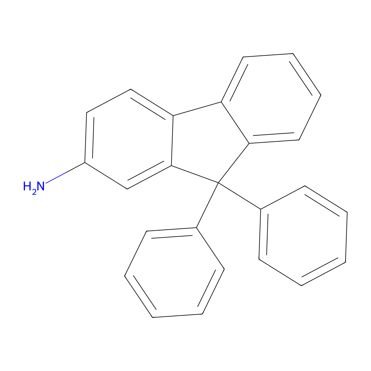 2-Amino-9,9-diphenylfluorene molecular structure, CAS 1268519-74-9