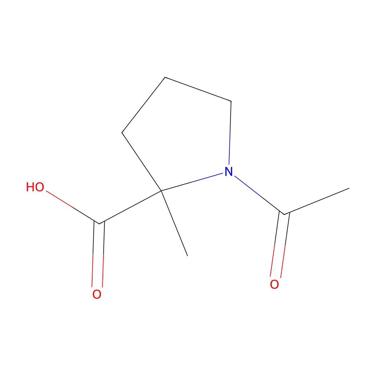 D-Proline, 1-acetyl-2-methyl- molecular structure, CAS 1268520-12-2