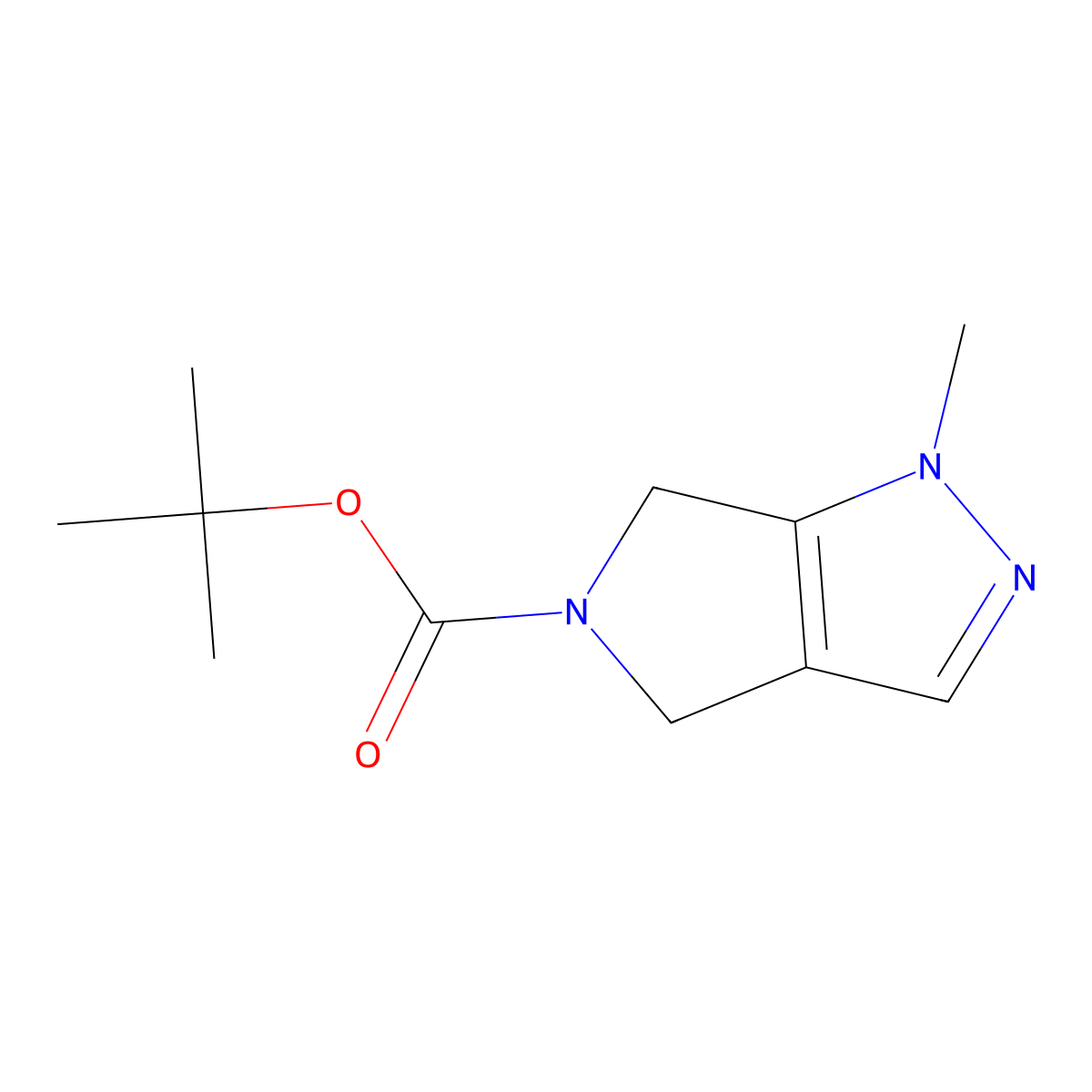 tert-Butyl 1-methyl-4,6-dihydropyrrolo[3,4-c]pyrazole-5(1H)-carboxylate molecular structure, CAS 1268520-16-6