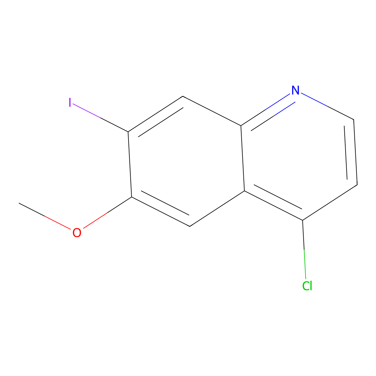 4-Chloro-7-iodo-6-methoxyquinoline molecular structure, CAS 1268520-28-0