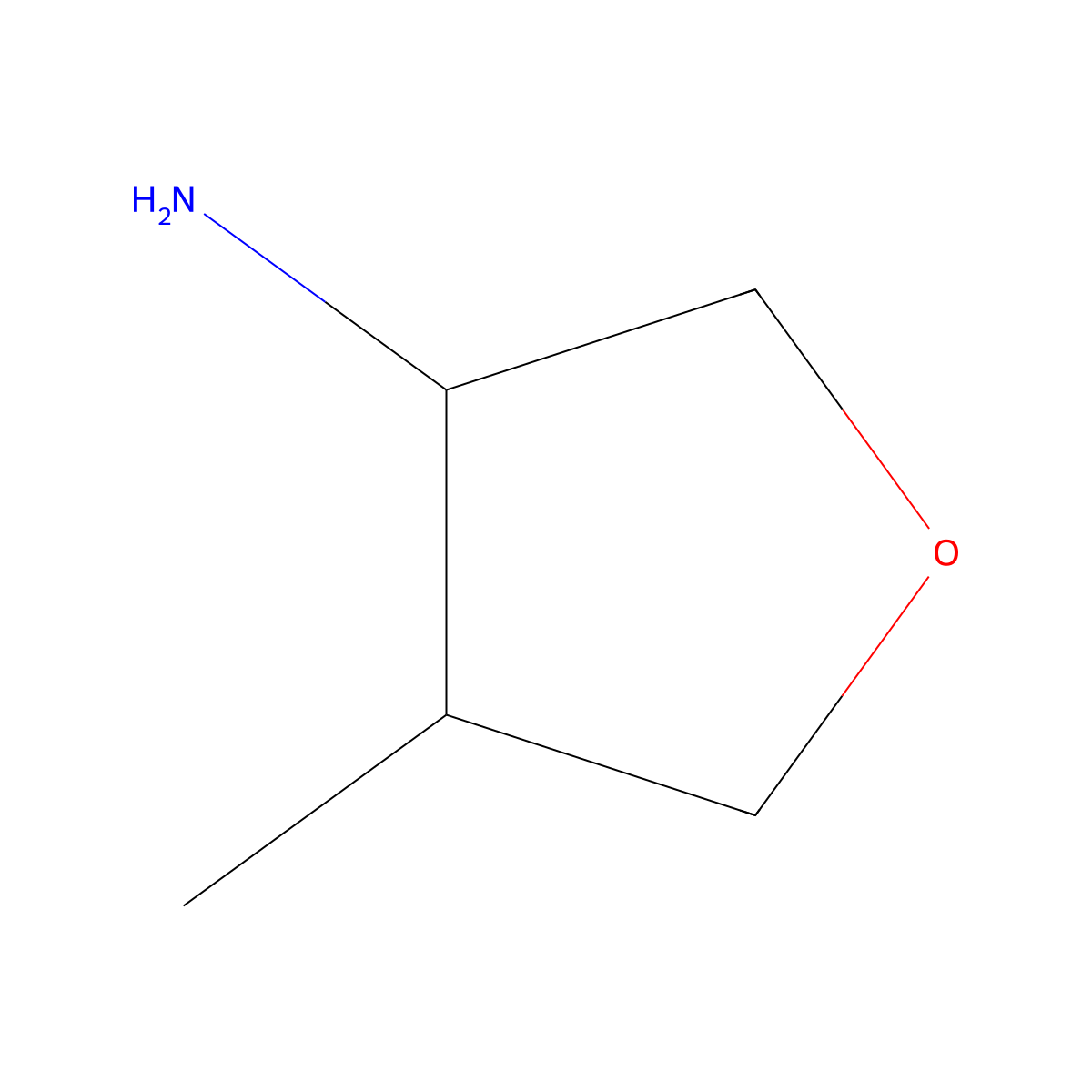 (3S,4S)-4-methyloxolan-3-amine molecular structure, CAS 1268520-38-2