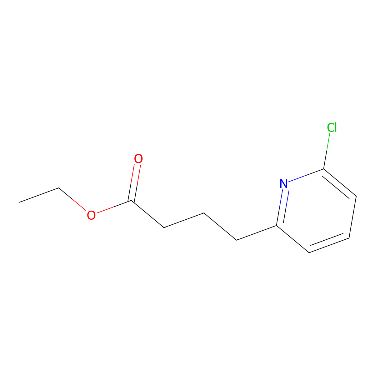 Ethyl 4-(6-chloropyridin-2-yl)butanoate molecular structure, CAS 1268520-42-8