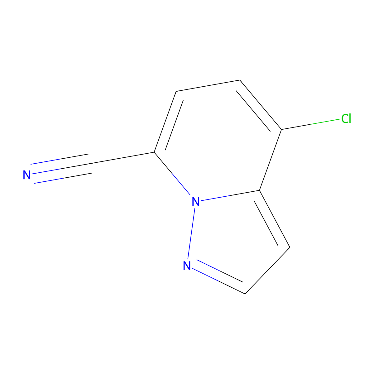 4-Chloropyrazolo[1,5-a]pyridine-7-carbonitrile molecular structure, CAS 1268520-74-6