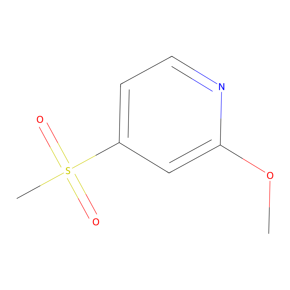 2-Methoxy-4-(methylsulfonyl)pyridine molecular structure, CAS 1268520-81-5