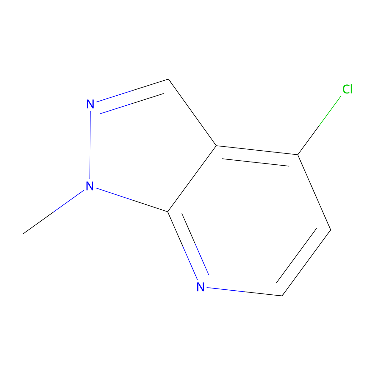 4-chloro-1-methyl-1H-pyrazolo[3,4-b]pyridine molecular structure, CAS 1268520-92-8