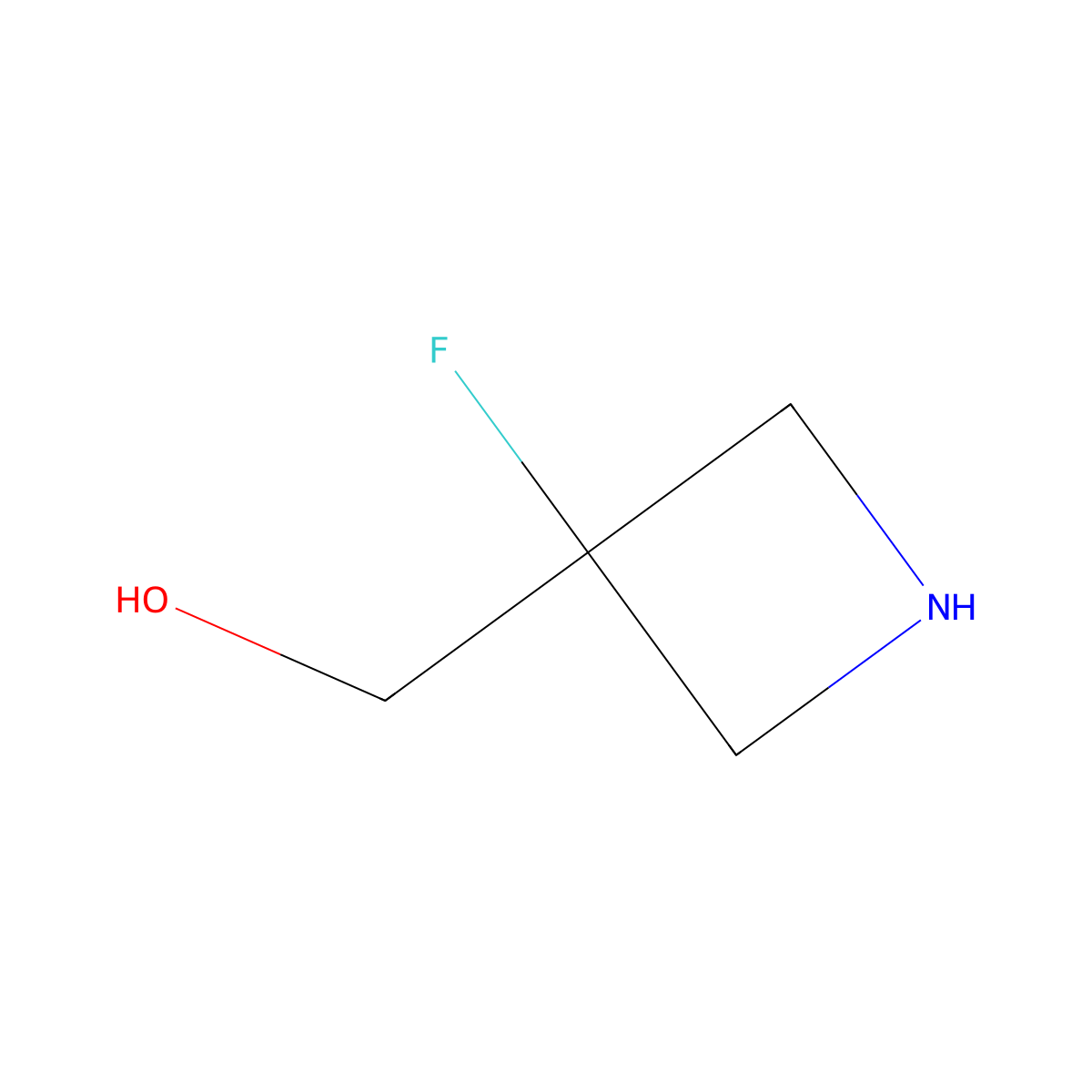 (3-Fluoroazetidin-3-yl)methanol molecular structure, CAS 1268520-93-9