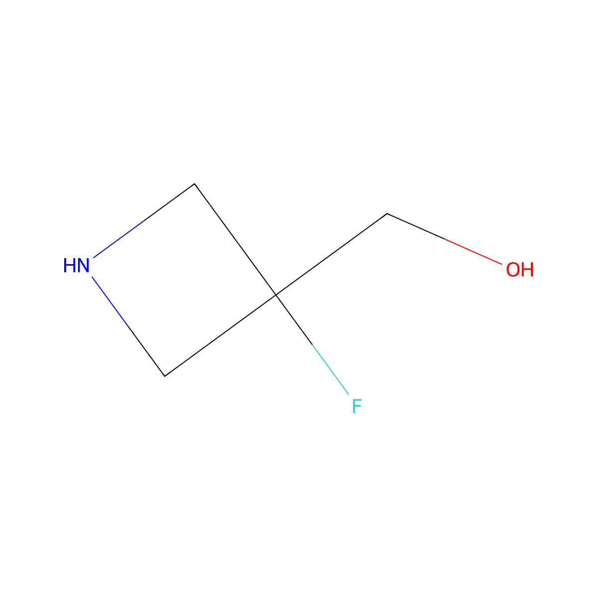 (3-Fluoroazetidin-3-yl)methanol molecular structure, CAS 1268520-93-9