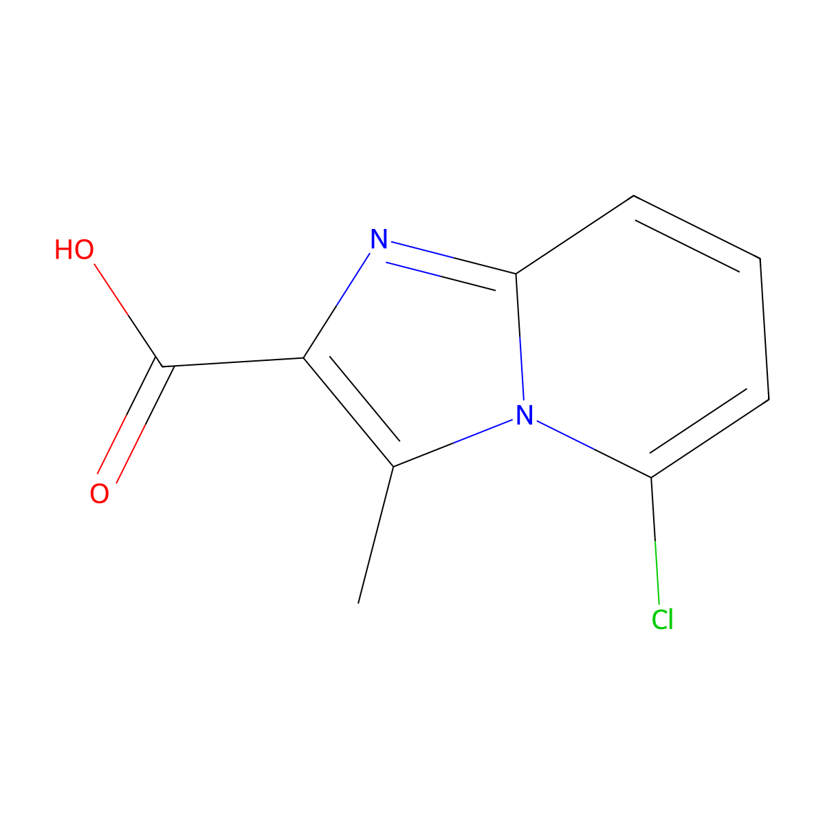 5-Chloro-3-methylimidazo[1,2-a]pyridine-2-carboxylic acid molecular structure, CAS 1268520-94-0