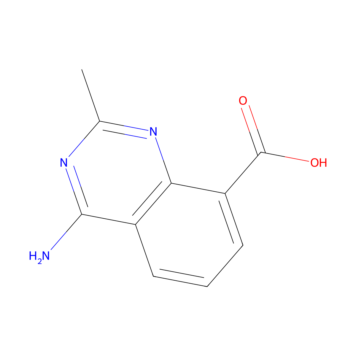 4-Amino-2-methylquinazoline-8-carboxylic acid molecular structure, CAS 1268520-96-2