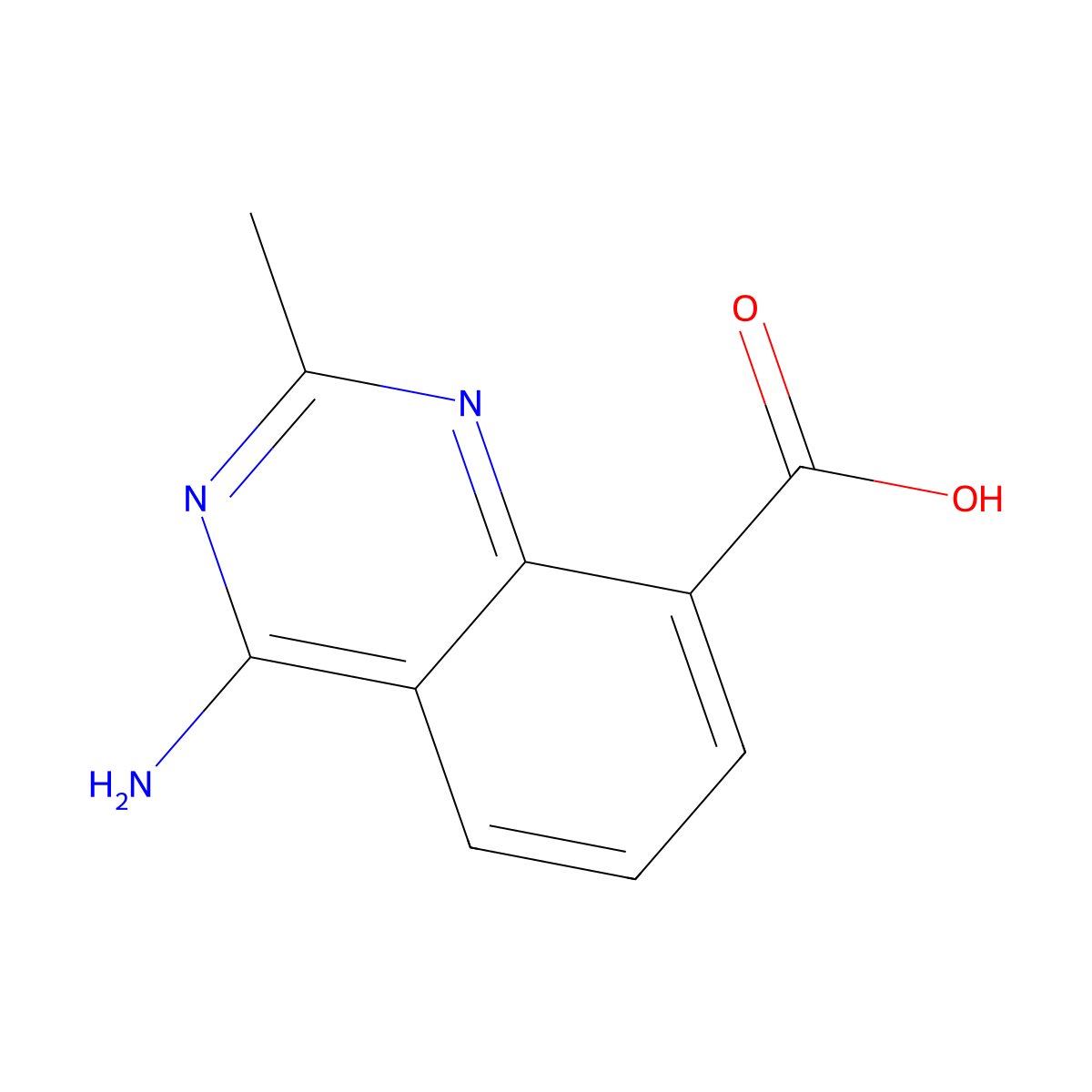 4-Amino-2-methylquinazoline-8-carboxylic acid molecular structure, CAS 1268520-96-2