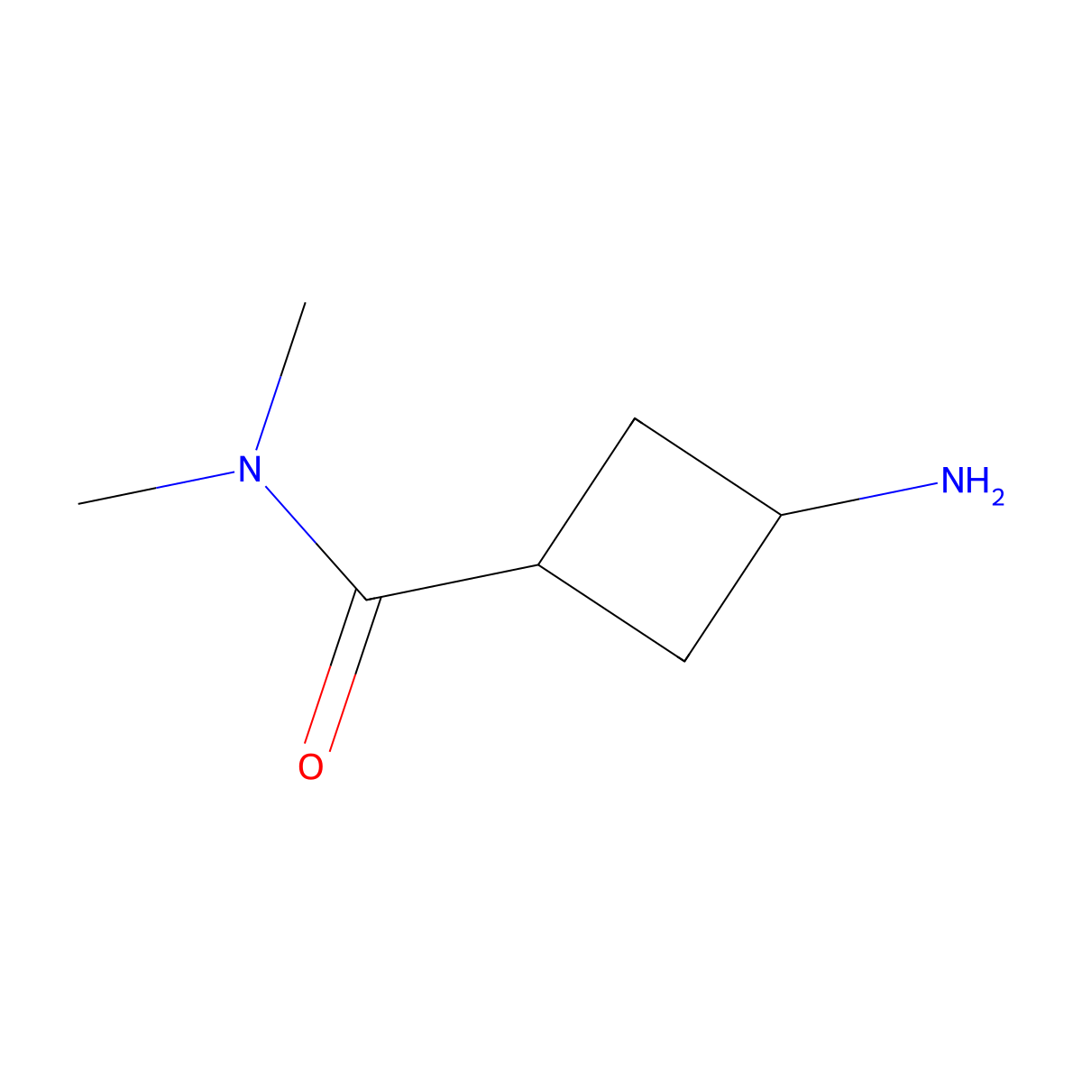 cis-3-Amino-N,N-dimethylcyclobutanecarboxamide molecular structure, CAS 1268521-02-3