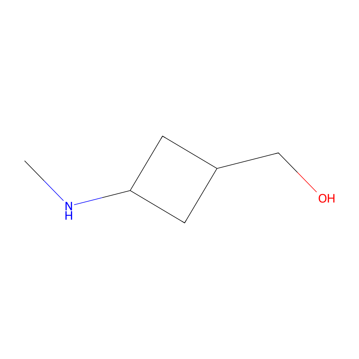 trans-3-(Methylamino)cyclobutyl]methanol molecular structure, CAS 1268521-11-4
