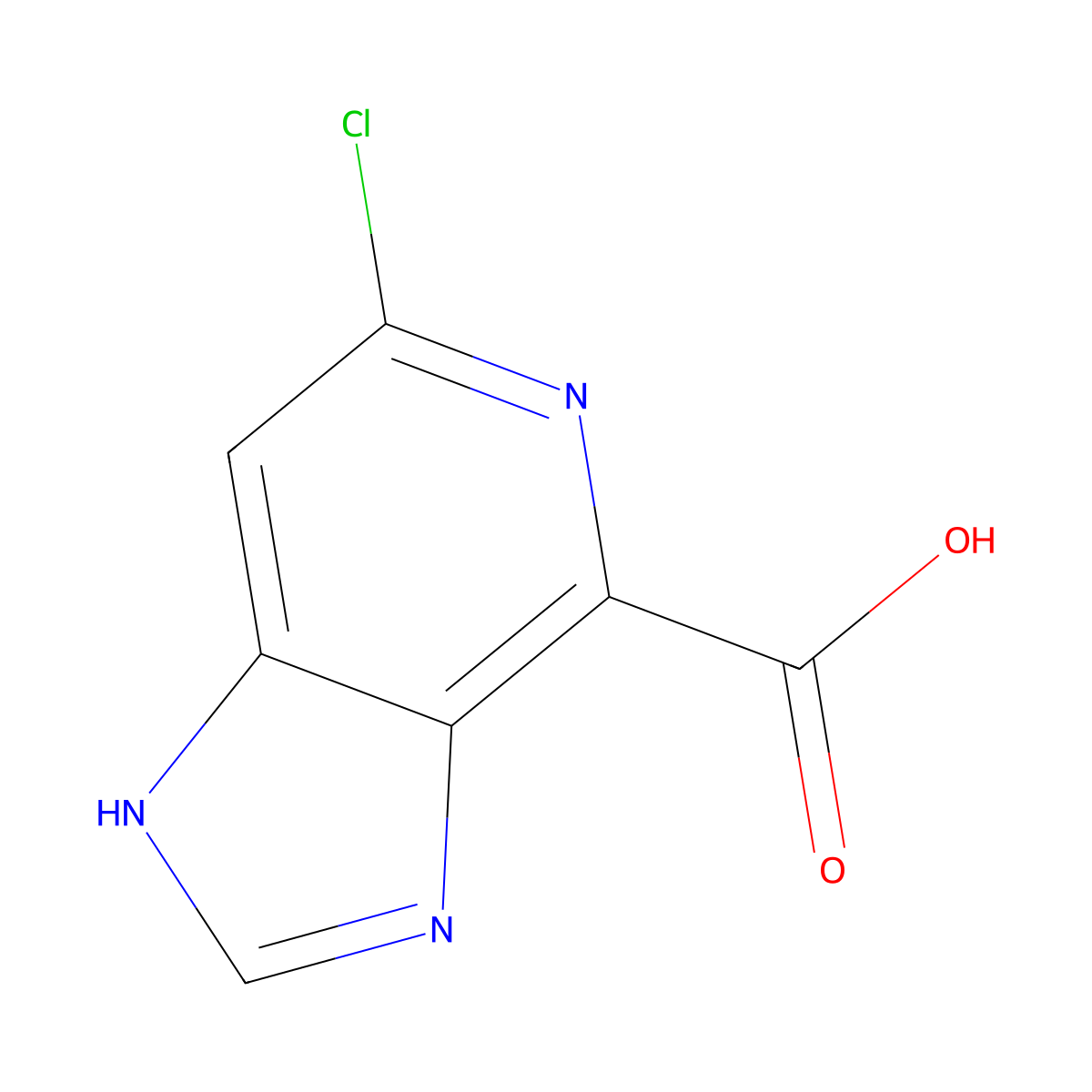 6-chloro-1H-imidazo[4,5-c]pyridine-4-carboxylic acid molecular structure, CAS 1268521-42-1