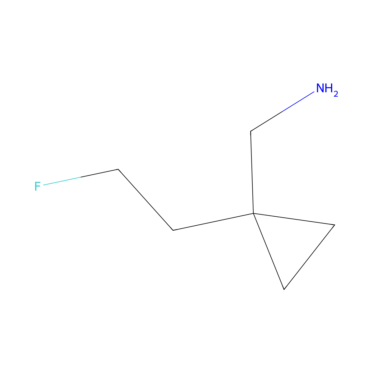 [1-(2-Fluoroethyl)cyclopropyl]methanamine molecular structure, CAS 1268521-45-4