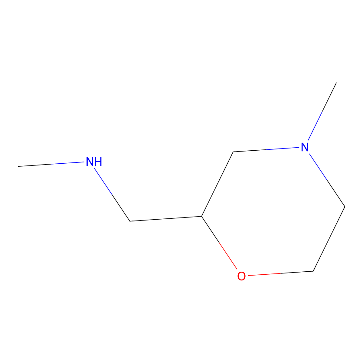 Methyl[(4-methylmorpholin-2-yl)methyl]amine molecular structure, CAS 1268521-53-4