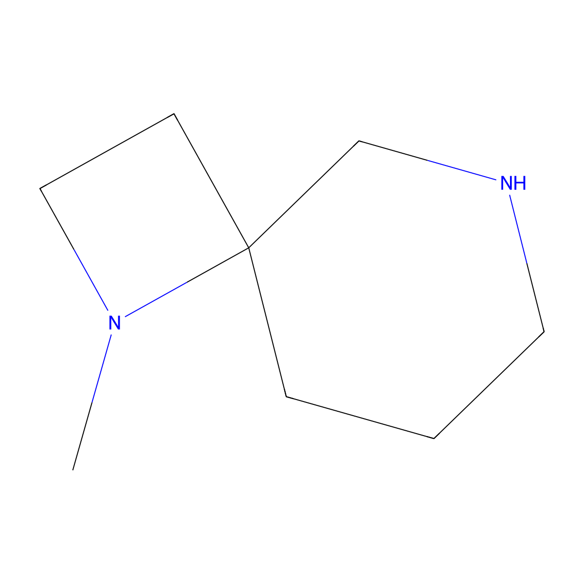 1-Methyl-1,6-diazaspiro[3.5]nonane molecular structure, CAS 1268521-55-6
