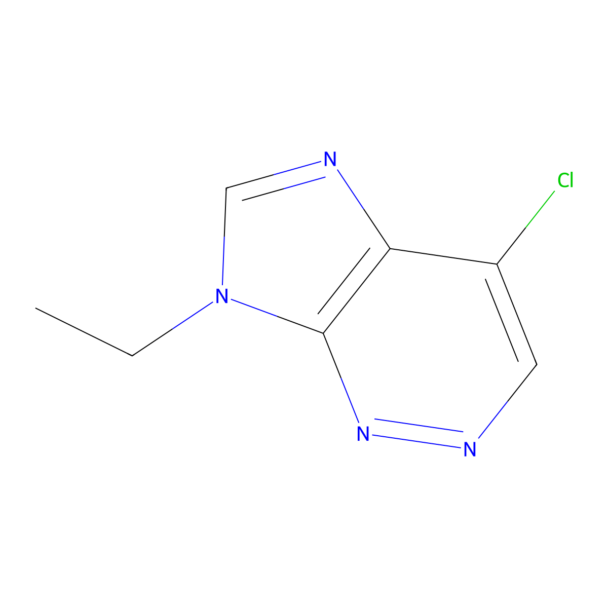 4-chloro-7-ethyl-7H-imidazo(4,5-c)pyridazine molecular structure, CAS 1268521-56-7